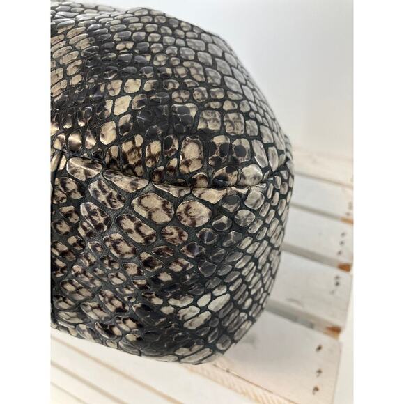 BRIGHTON, LARGE METALIC ANIMAL PRINT SHOULDER BAG WITH CHARM - Picture 10 of 16